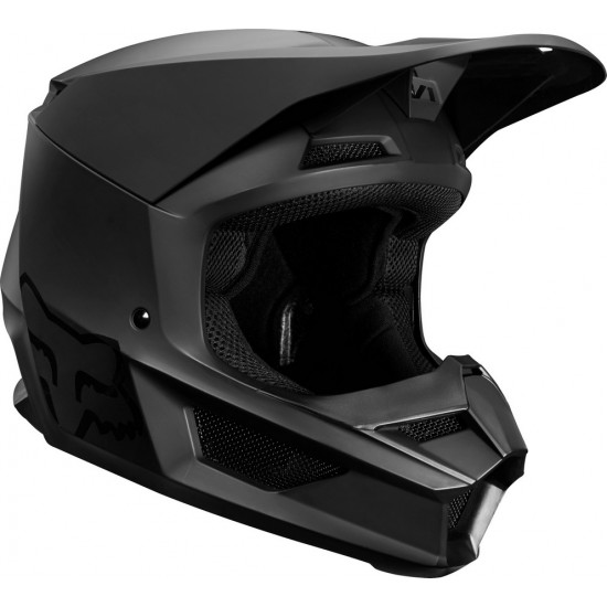 FOX YTH V1 MATTE BLACK HELMET, ECE [MT BLK]