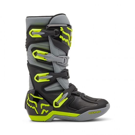 FOX YTH COMP BOOT [GRY/YLW]