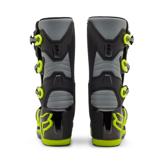 FOX YTH COMP BOOT [GRY/YLW]