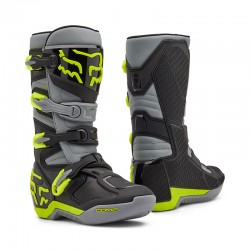 FOX YTH COMP BOOT [GRY/YLW]