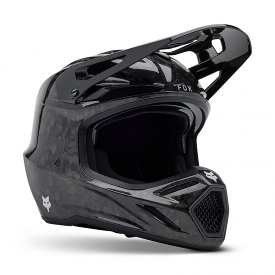 FOX V3 RS CARBON SOLID HELMET [BLK]
