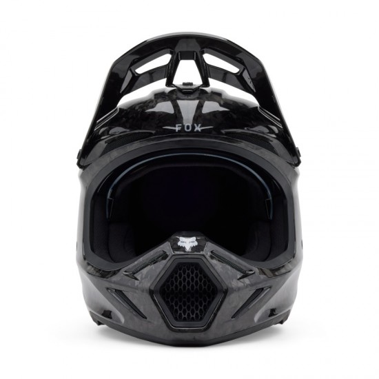 FOX V3 RS CARBON SOLID HELMET [BLK]