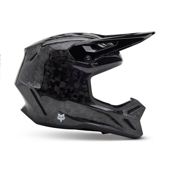 FOX V3 RS CARBON SOLID HELMET [BLK]