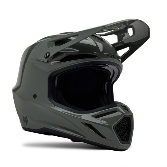 FOX V3 RS CARBON SOLID HELMET [DRK STN]