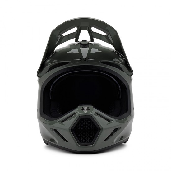 FOX V3 RS CARBON SOLID HELMET [DRK STN]
