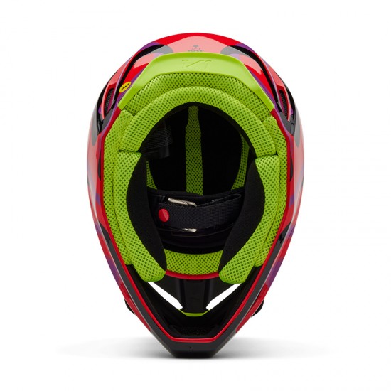 FOX V1 EMOTION HELMET [FLO RED]