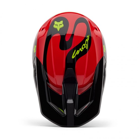 FOX V1 EMOTION HELMET [FLO RED]
