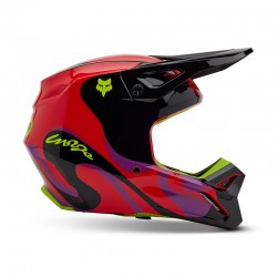 FOX V1 EMOTION HELMET [FLO RED]