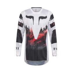 FOX 180 KAIROS JERSEY [WHT/FLO RED]