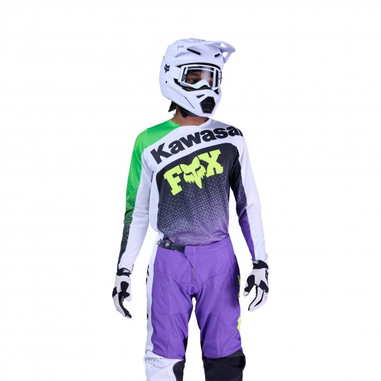 FOX 180 KAWASAKI JERSEY [PUR/WHT]