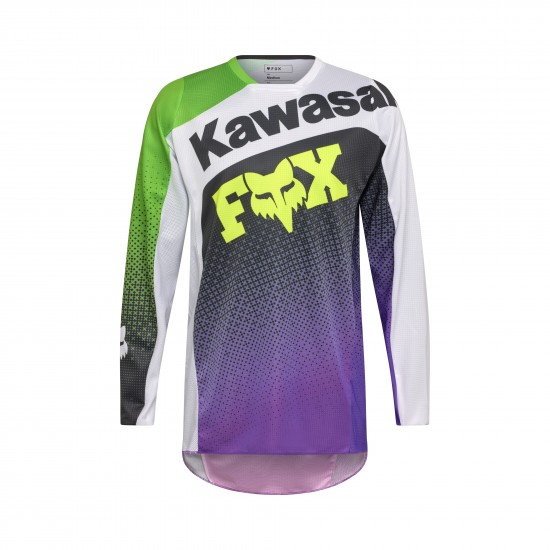 FOX 180 KAWASAKI JERSEY [PUR/WHT]