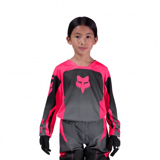 FOX YTH GIRLS 180 SHIELD JERSEY [BLK/PNK]