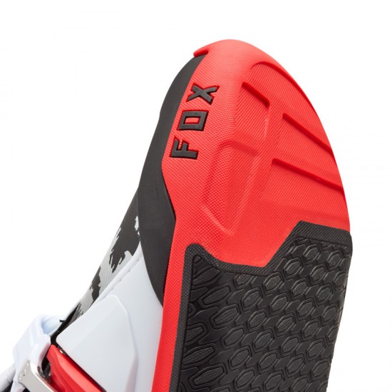 FOX MOTION BOOT [WHT/FLO RED]