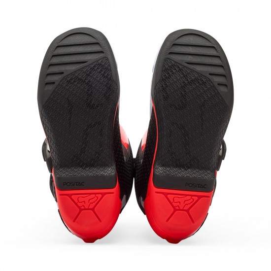 FOX YTH COMP BOOT [WHT/FLO RED]