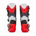 FOX YTH COMP BOOT [WHT/FLO RED]