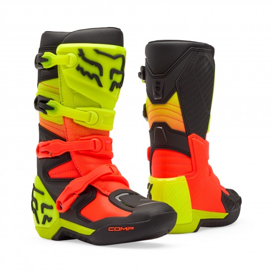 FOX YTH COMP BOOT [ORG/YLW]