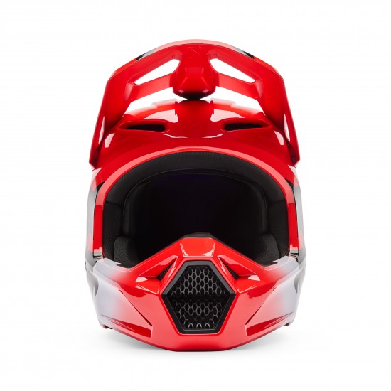 FOX V1 SHIELD HELMET [FLO RED]