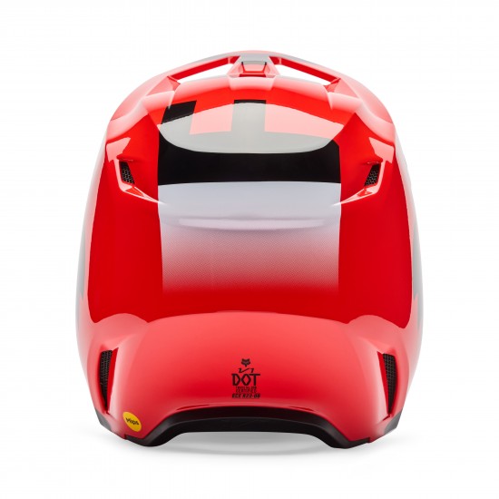 FOX V1 SHIELD HELMET [FLO RED]