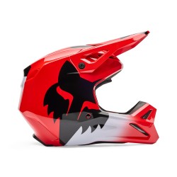 FOX V1 SHIELD HELMET [FLO RED]