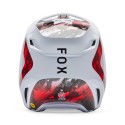 FOX V1 KAIROS HELMET [WHT/FLO RED]
