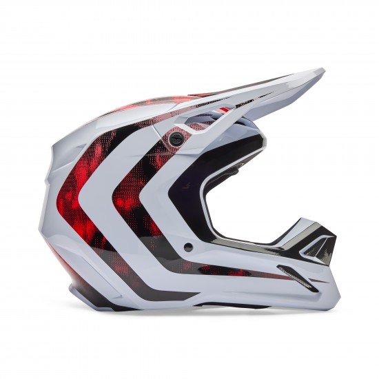 FOX V1 KAIROS HELMET [WHT/FLO RED]