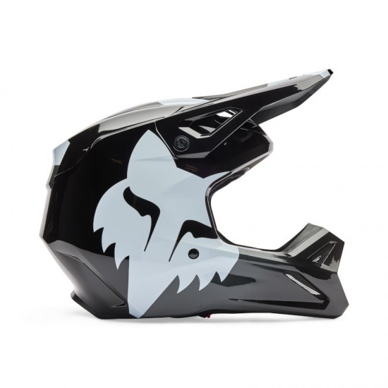 FOX YTH V1 SHIELD HELMET [BLK]