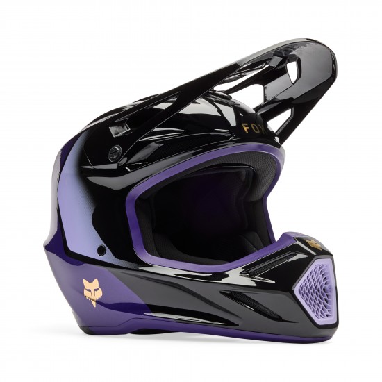 FOX V3 DRIP HELMET [BLK/PUR]