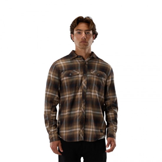 FOX SURVIVALIST STRETCH FLANNEL LS [BRN SUG]