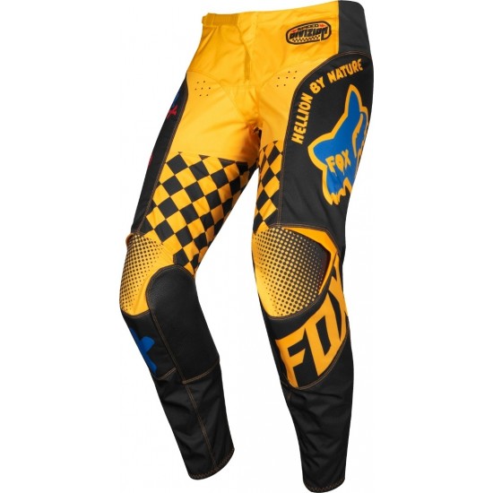 FOX YTH 180 CZAR PANT BLK/YLW, SIZE 26
