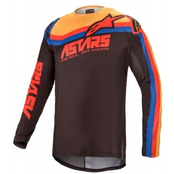 ALPINESTARS TECHSTAR VENOM JERSEY BLACK BRIGHT RED ORANGE