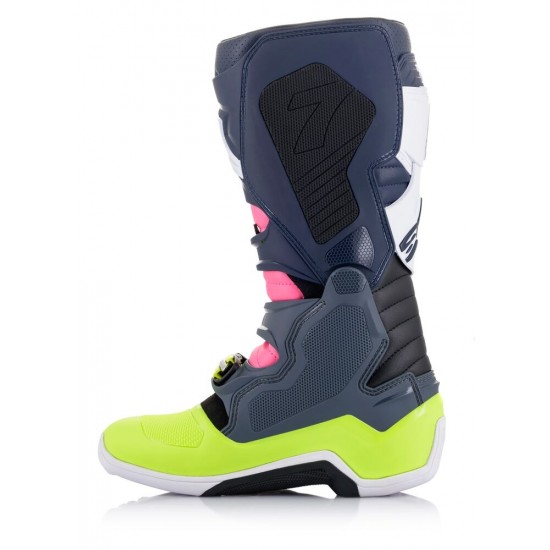 ALPINESTARS BOOTS TECH 7 DARK GRAY DARK BLUE PINK FLUO