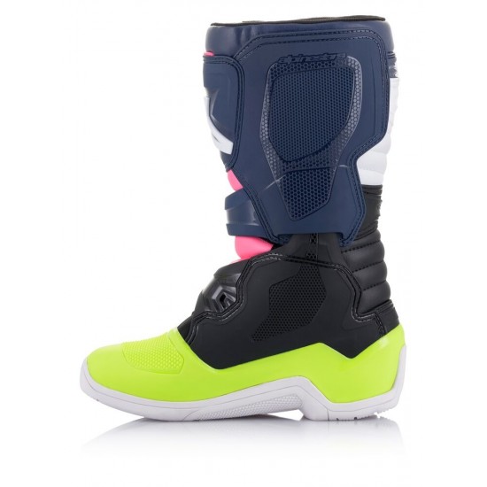 ALPINESTARS BOOTS TECH 3S YOUTH BLACK DARK BLUE PINK FLUO