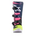 ALPINESTARS BOOTS TECH 3S YOUTH BLACK DARK BLUE PINK FLUO