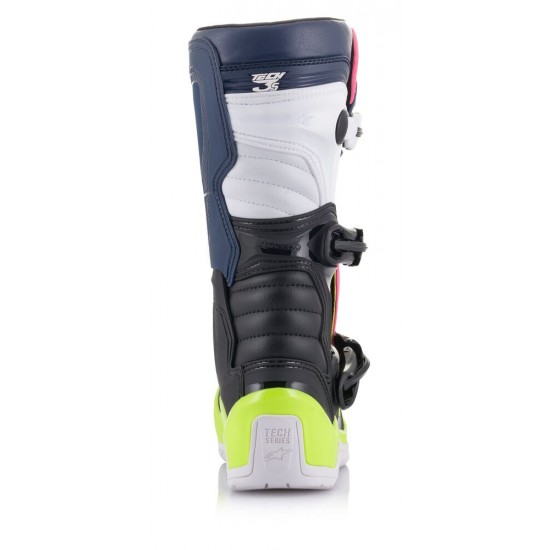 ALPINESTARS BOOTS TECH 3S YOUTH BLACK DARK BLUE PINK FLUO