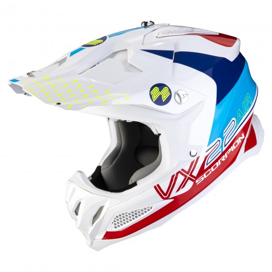 SCORPION HELMET VX-22 AIR ARES WHITE-BLUE-RED