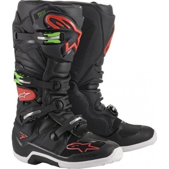 ALPINESTARS BOOTS TECH 7 BLACK RED GREEN