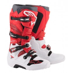 ALPINESTARS BOOTS TECH 7 WHITE RED BURGUNDY