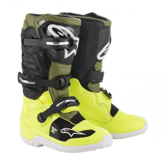 ALPINESTARS BOOTS TECH 7 S YELLOW FLUO MILITARY GREEN BLK