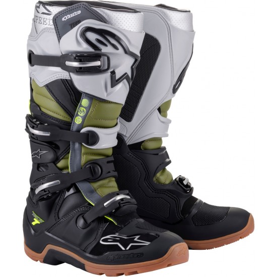 ALPINESTARS LAARZEN TECH 7 ENDURO BLACK/SILVER/GREEN