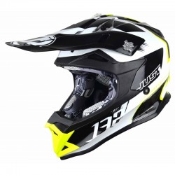 HELMET JUST1 J32 PRO KICK WHITE YELLOW-BLACK