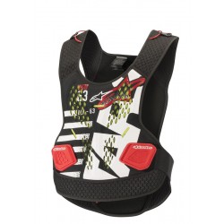 ALPINESTARS SEQUENCE CHEST PROTECTOR BLACK WHITE RED