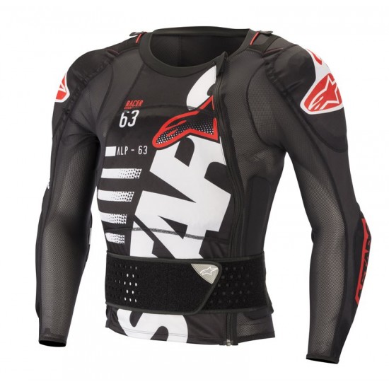 ALPINESTARS SEQUENCE PROTECTION JACKET - LONG SLEEVE BLACK WHITE RED