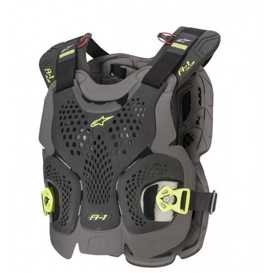 ALPINESTARS A-1 PLUS CHEST PROTECTOR BLACK ANTHRACITE YELLOW FLUO