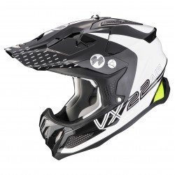 SCORPION HELMET VX-22 AIR ARES WHITE-BLACK-NEON YELLOW