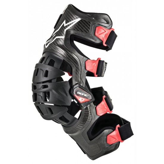 ALPINESTARS BIONIC-10 CARBON KNEE BRACE LEFT BLACK RED