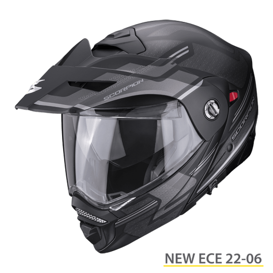SCORPION HELMET ADX-2 CARRERA MATT BLACK-SILVER