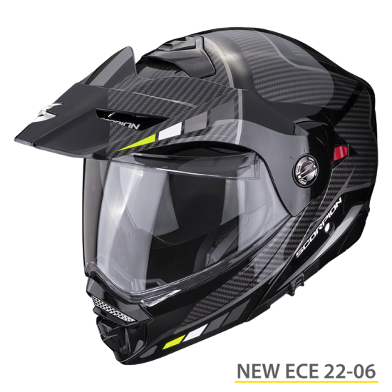 SCORPION HELMET ADX-2 CAMINO BLACK-SILVER-NEON YELLOW