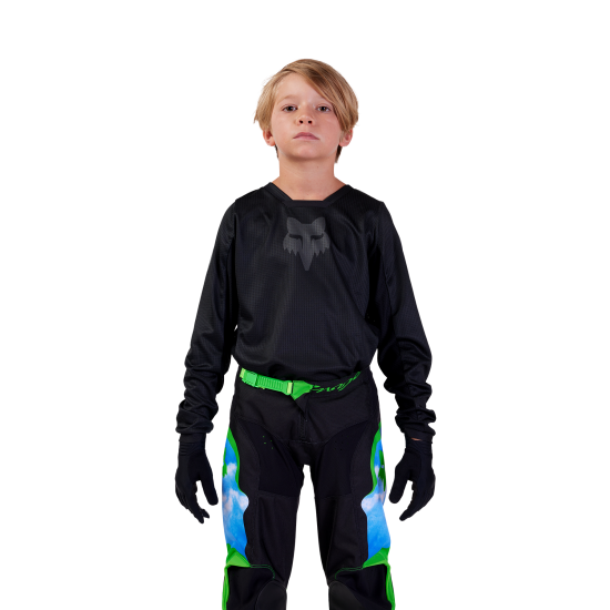 FOX YTH BLACKOUT JERSEY [BLK/BLK]
