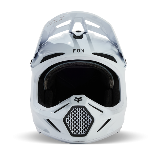 FOX V3 RS CARBON SOLID HELMET [WHT]