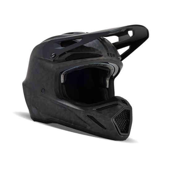FOX V3 RS CARBON SOLID HELMET [MT BLK]